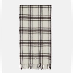 Polo by Ralph Lauren Black and White Plaid Scarf - Wool